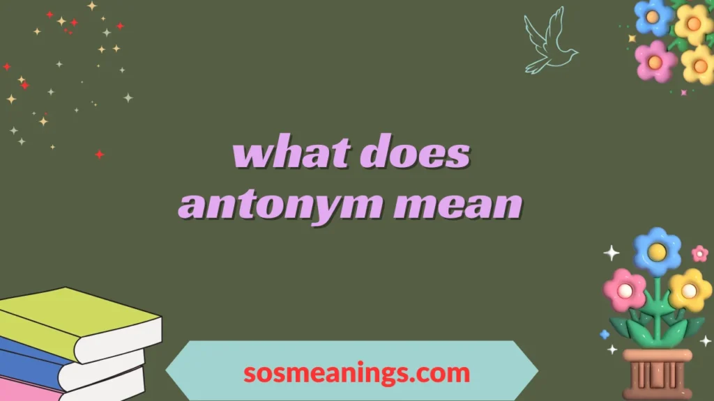 what does antonym mean