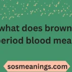 what does brown period blood mean