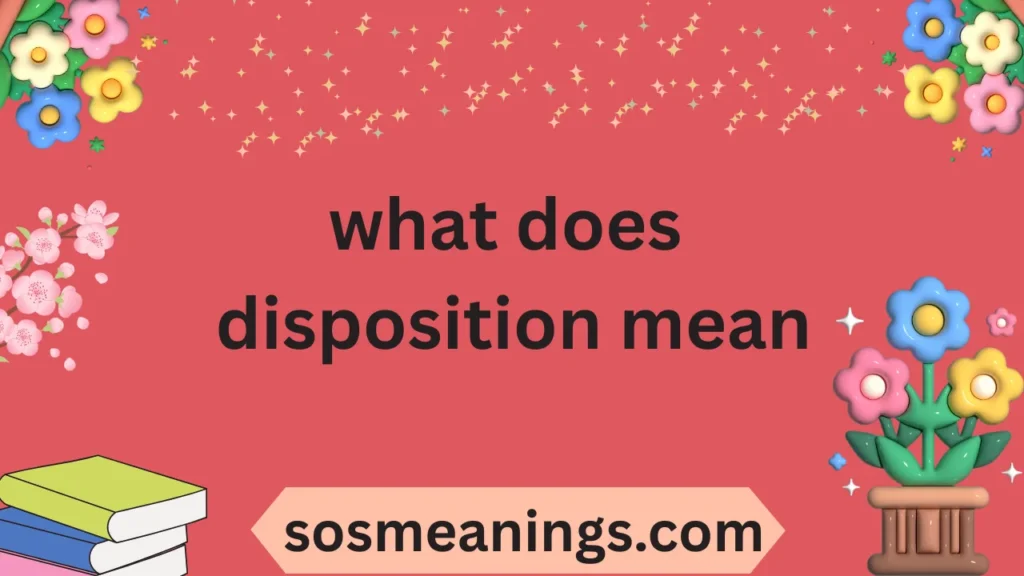 what does disposition mean