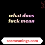 what does fuck mean
