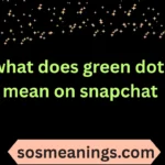 what does green dot mean on snapchat