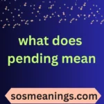 what does pending mean