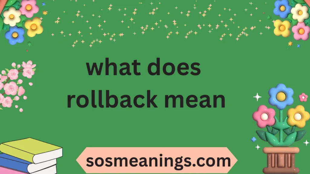what does rollback mean