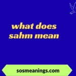 what does sahm mean
