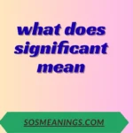 what does significant mean