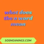 what does the n word mean