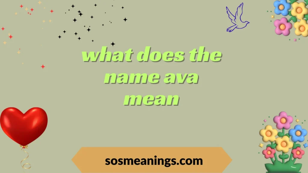 what does the name ava mean