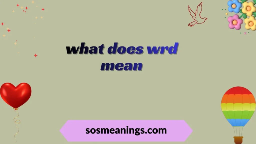 what does wrd mean