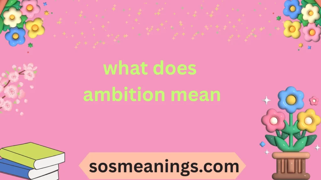 what does ambition mean