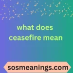 what does ceasefire mean