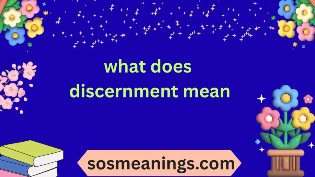 what does discernment mean