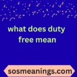 what does duty free mean