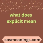what does explicit mean