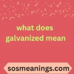 what does galvanized mean