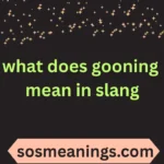 what does gooning mean in slang