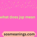 what does jsp mean