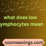 what does low lymphocytes mean