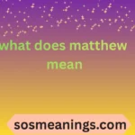 what does matthew mean