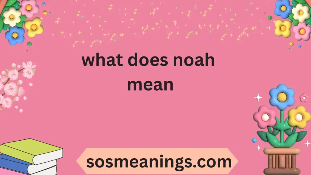 what does noah mean