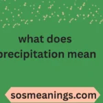 what does precipitation mean