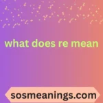 what does re mean