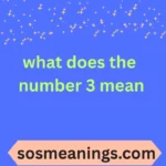 what does the number 3 mean