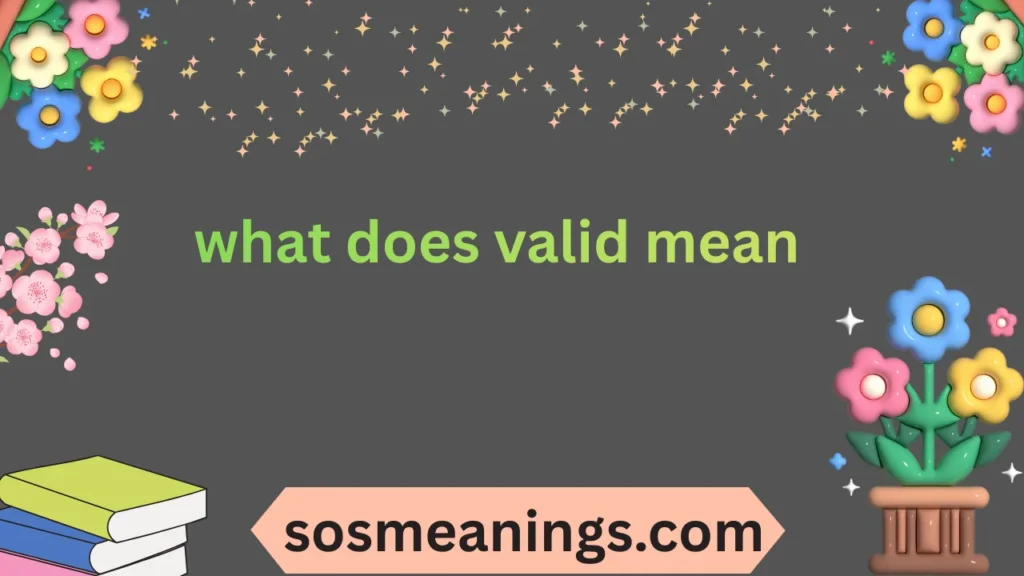 what does valid mean