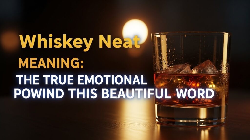 whiskey neat meaning