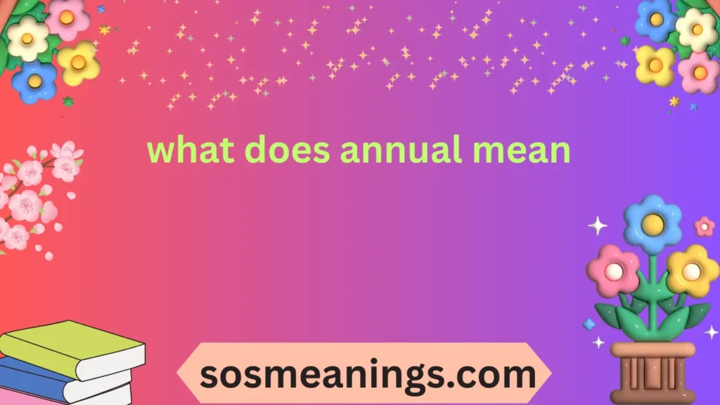 what does annual mean