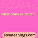 what does kai mean