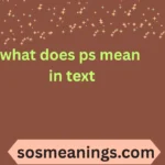 what does ps mean in text