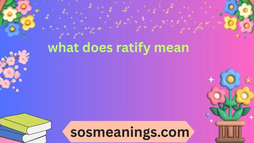 what does ratify mean