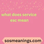 what does service esc mean