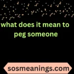 what does it mean to peg someone