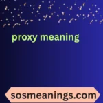 proxy meaning