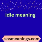 idle meaning
