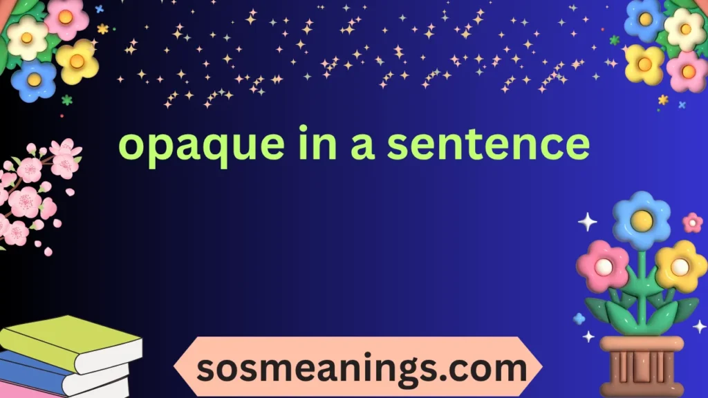 opaque in a sentence