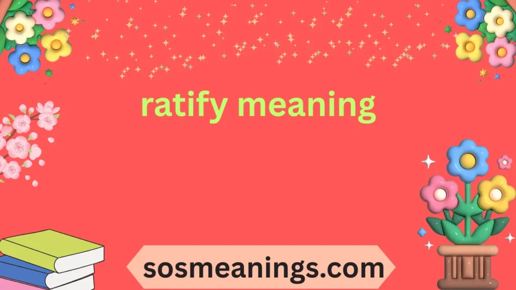 ratify meaning