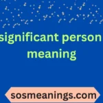 significant person meaning